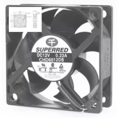 UL 1007 del cable conductor del ventilador 2100-3600RPM AWG26 del vehículo 60x60x20