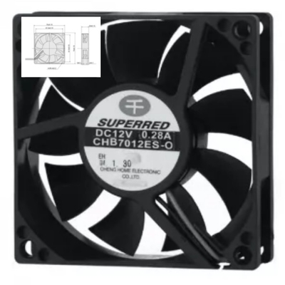 Ventilador de refrigeración de servidor PBT 94V0 de plástico con rodamiento de manga