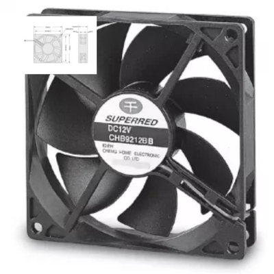 alambre de ventaja plástico de la UL 1007 del impeledor AWG26 del ventilador PBT 94V0 del vehículo 92x92x20