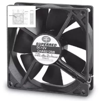 Nivel de poco ruido auto plástico de la fan 23dB del ventilador 92X92X25 de PBT 94V0