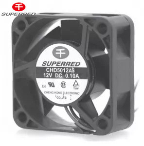 50x50x20 ventilador de enfriamiento de corriente continua color negro para chimenea eléctrica / horno / enfriador de pared