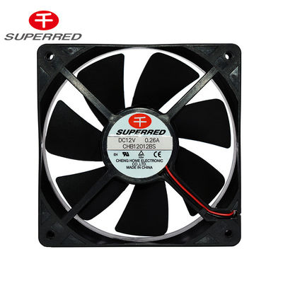 Negro plástico del ventilador 80x80x20m m de DC del impulsor de PBT con el alambre conductor AWG26