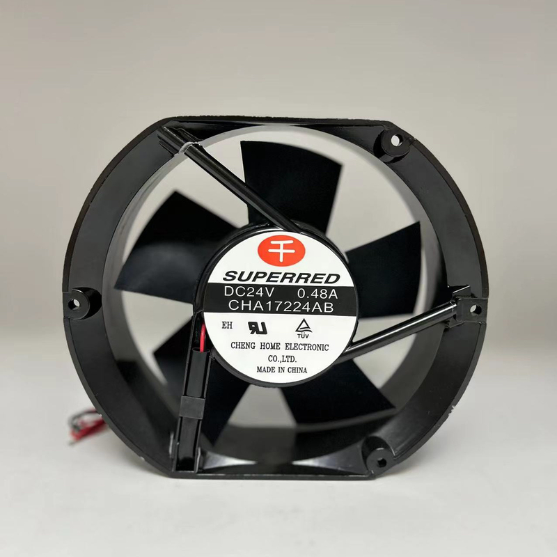 Ventilador redondo de 50 mm CC de poco ruido con cable conductor AWG26 + estándar rojo-negro UL 1007